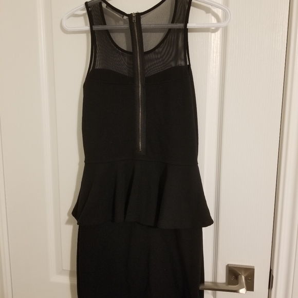 Garage Peplum dress with mesh accents and zipper size small - Picture 3 of 3